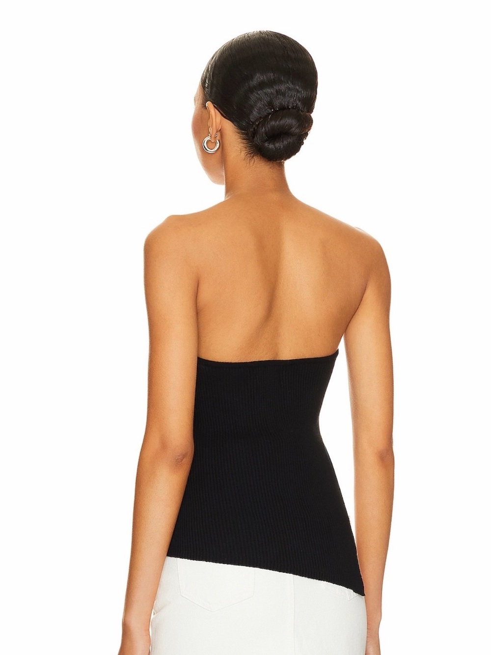 Black Ribbed Tube Top - Picture 2 of 6